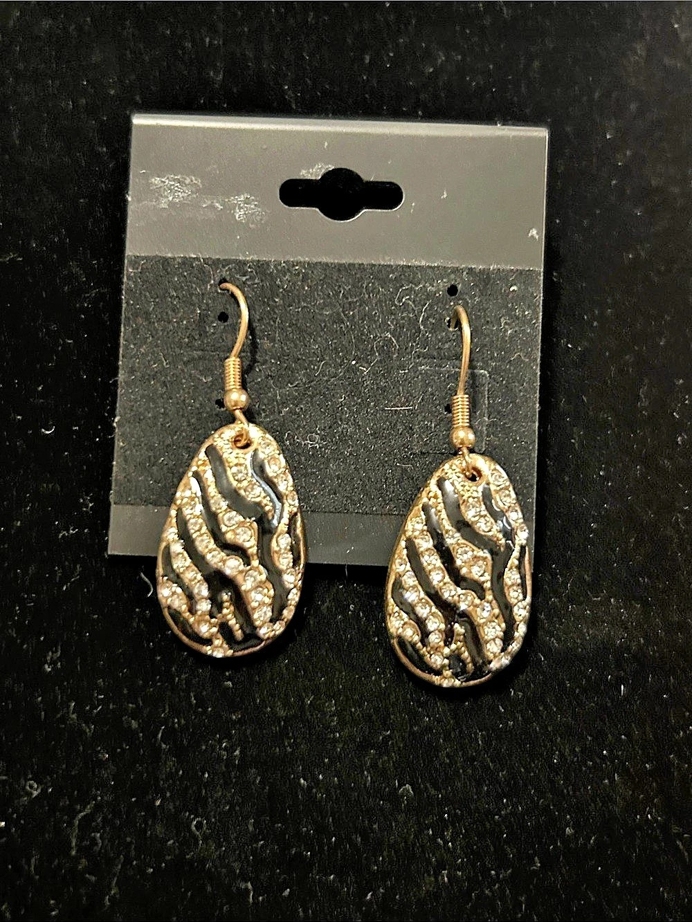 Gold Abstract Dangle Earrings Like New